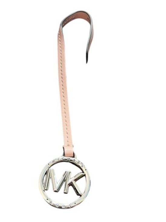 Michael Kors Accessories - Michael Kors - Pale Pink Leather Strap Silver MK Logo Charm